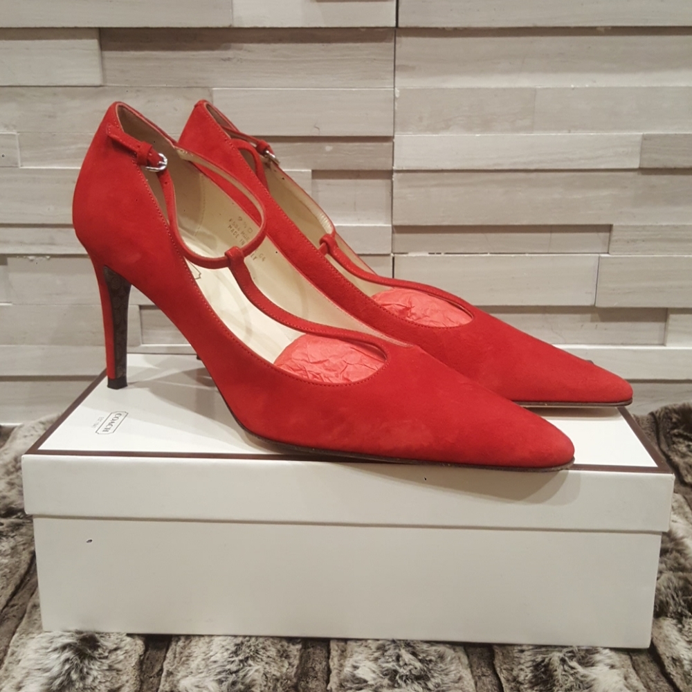 COPY - COACH MARJORIE SUEDE T-stap pumps
